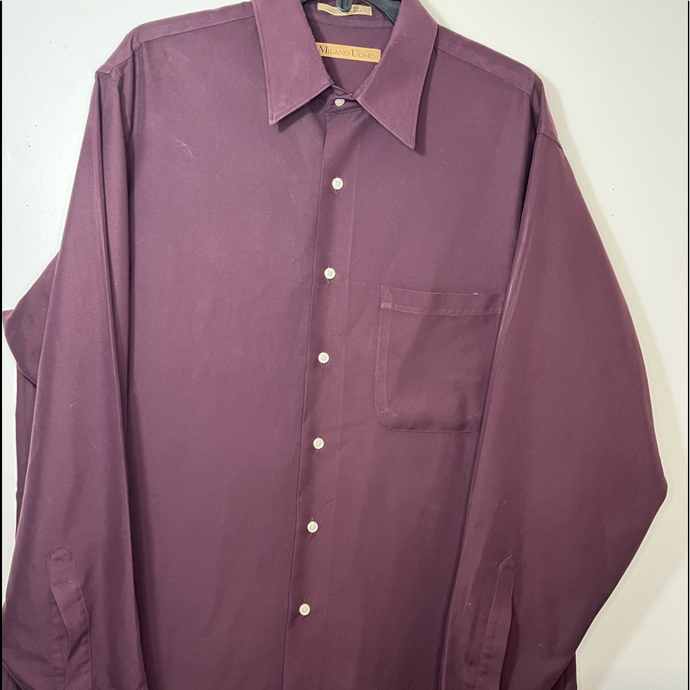 Mens long sleeve collar button down shirt